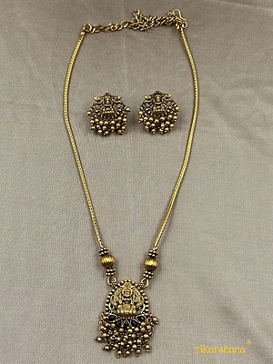 Antique Lakshmi Chain Mala with Goldbead Drops A1TJ00081A