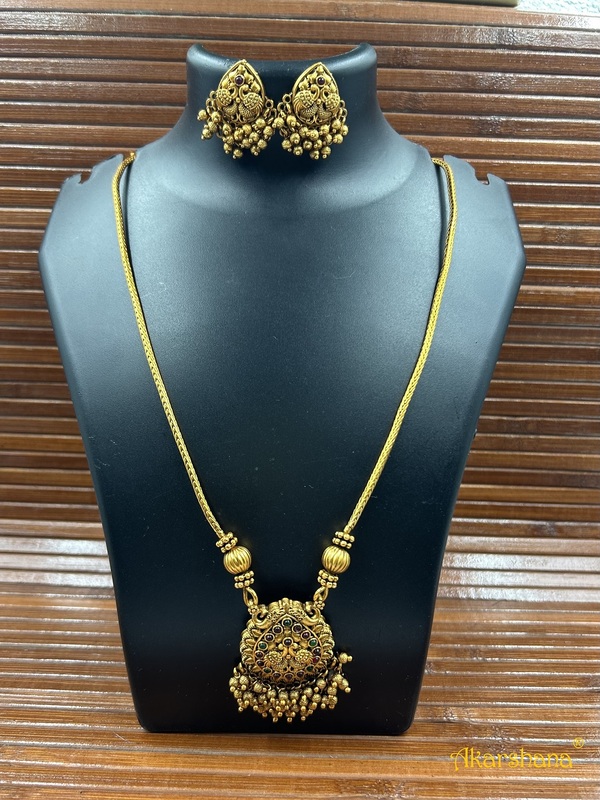 Antique Chain Mala with Peacock Pendant A1TJ00083B Antique Chain Mala with Peacock Pendant A1TJ00083B