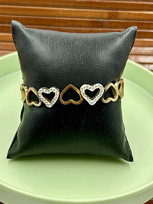 Anti Tarnish Gold Kada Bracelet with Stones A7FJ00016D Anti Tarnish Gold Kada Bracelet with Stones A7FJ00016D