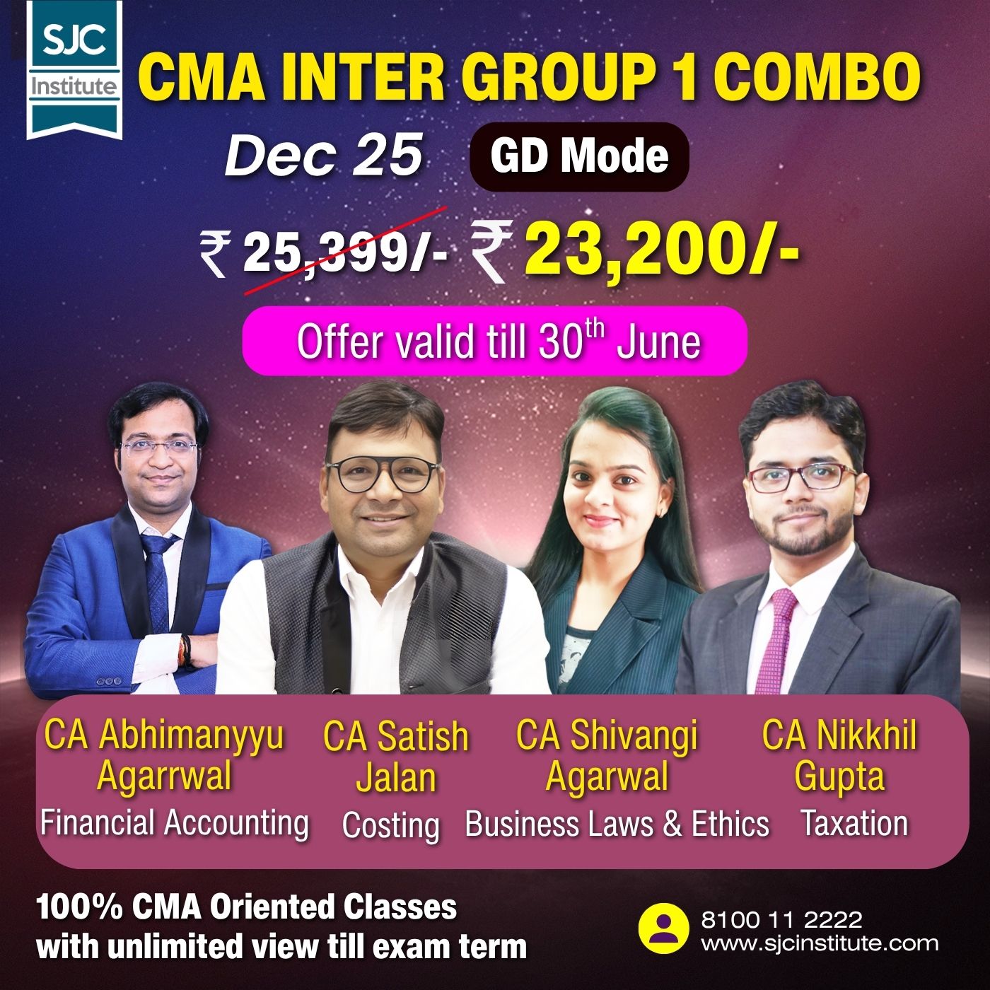 CMA Inter Group 1 All Combo (COST+ BLE + TAX + FA) By CA Satish Jalan,CA Shivangi Agarwal,CA Nikkhil Gupta, CA Abhimanyyu Agarrwal