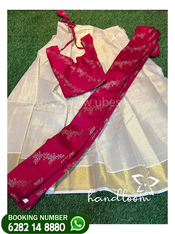KIDS PINK DHAVANI SET AGE 11-12 KIDS PINK DHAVANI SET AGE 11-12