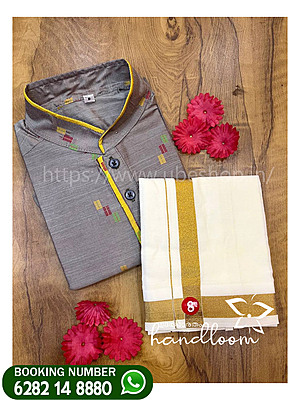 ONAM SIMPLE PRINT KURTHA SET AGR 7-8-9