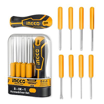 INGCO 9 Pcs Interchangeable Screwdriver Set AKISD0901