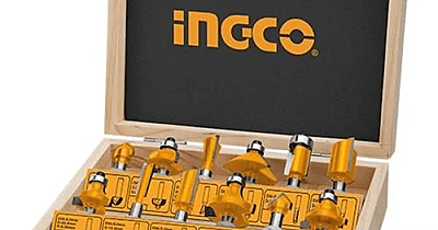 INGCO 12 Pcs Router Bits Set AKRT1211 (8mm)