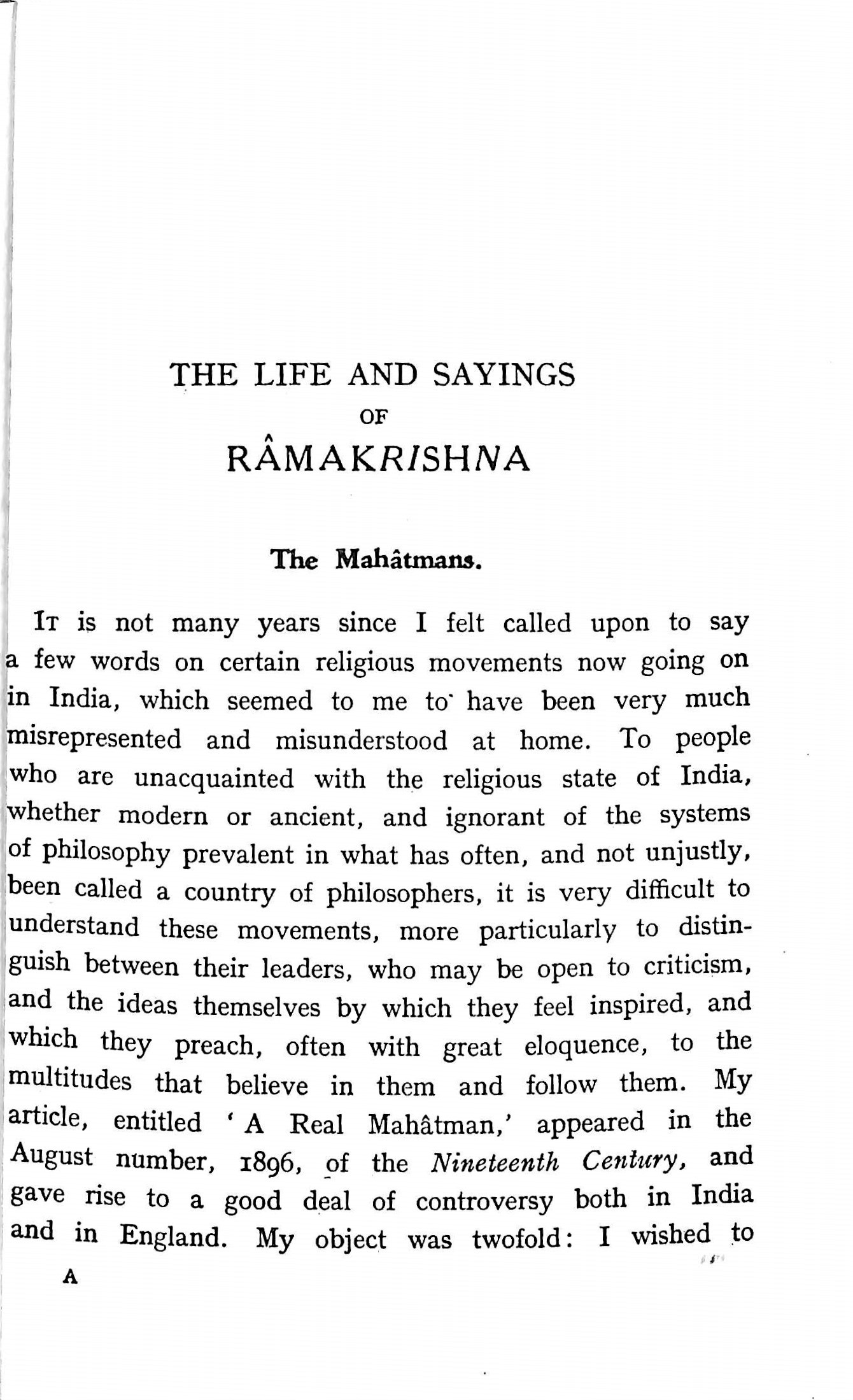 SRK HIS LIFE AND SAYINGS (MAX MULLER) -E