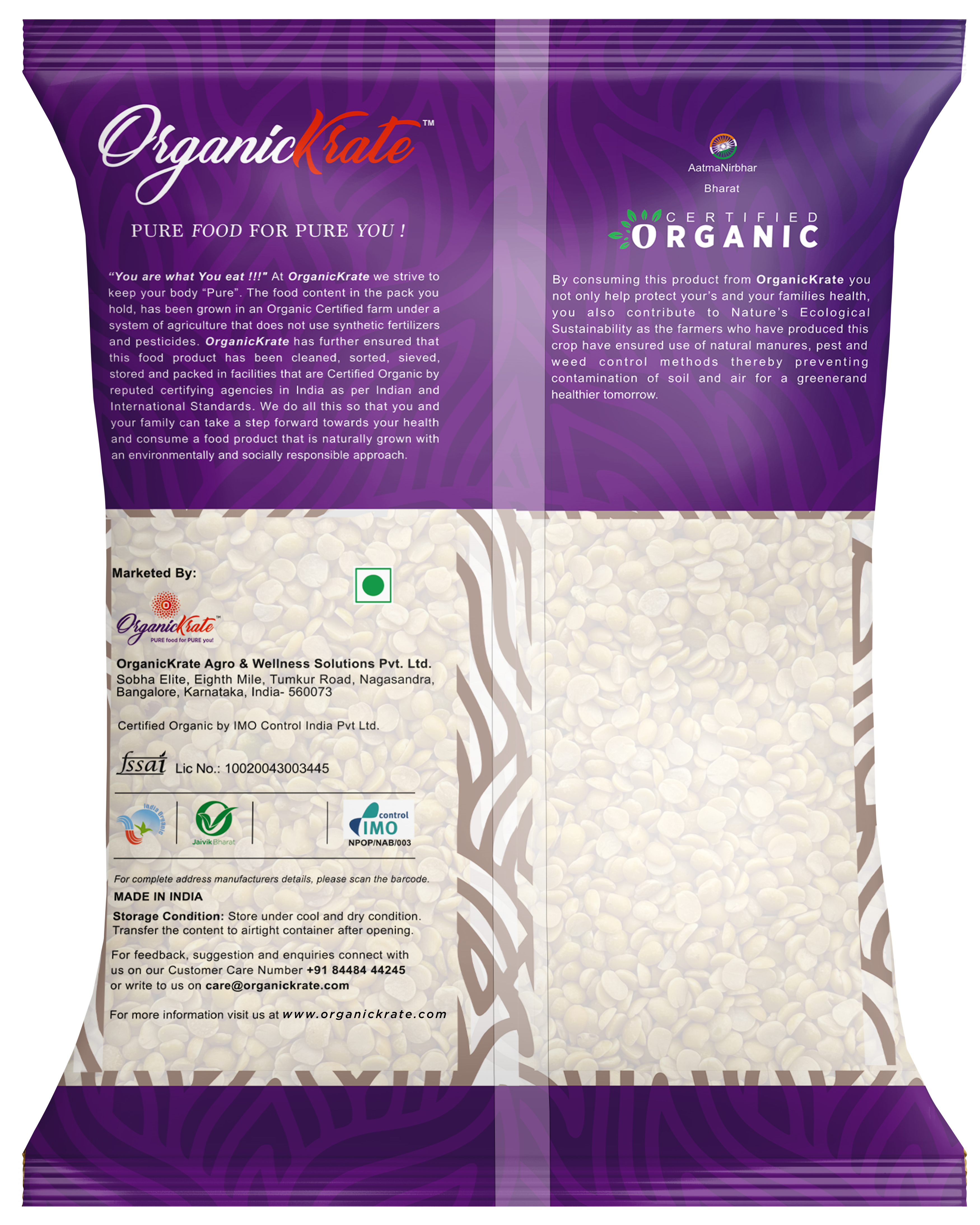 OrganicKrate Arhar Dal / ToorDal - Organic OrganicKrate Arhar Dal / ToorDal - Organic