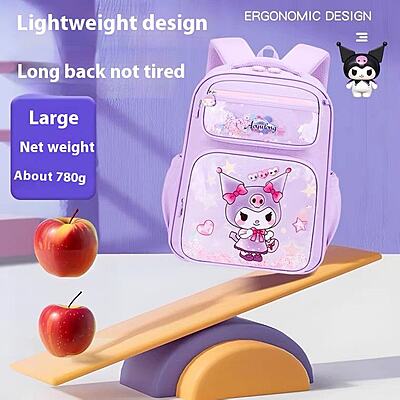 Kuromi Mymelody Cinnamoroll Schoolbag Girls Cute Backpack Children's Cartoon Anime Backpack Elementary School Bag