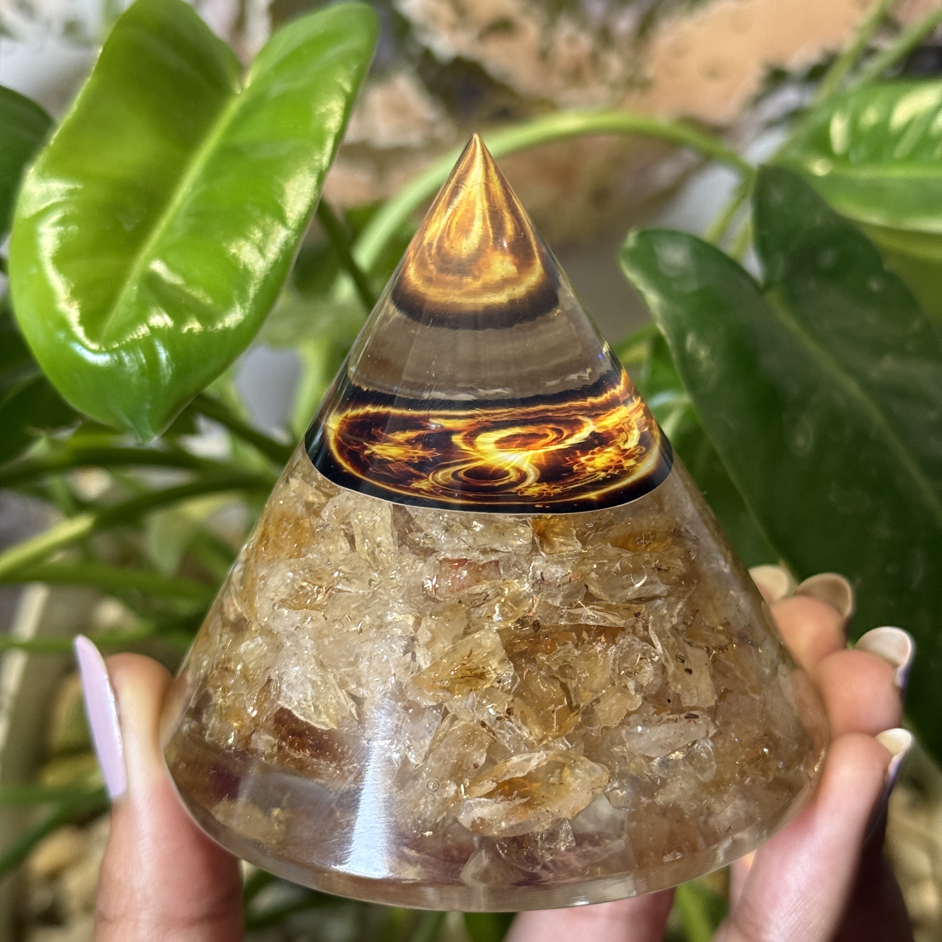 Infinite Abundance Resin pyramid