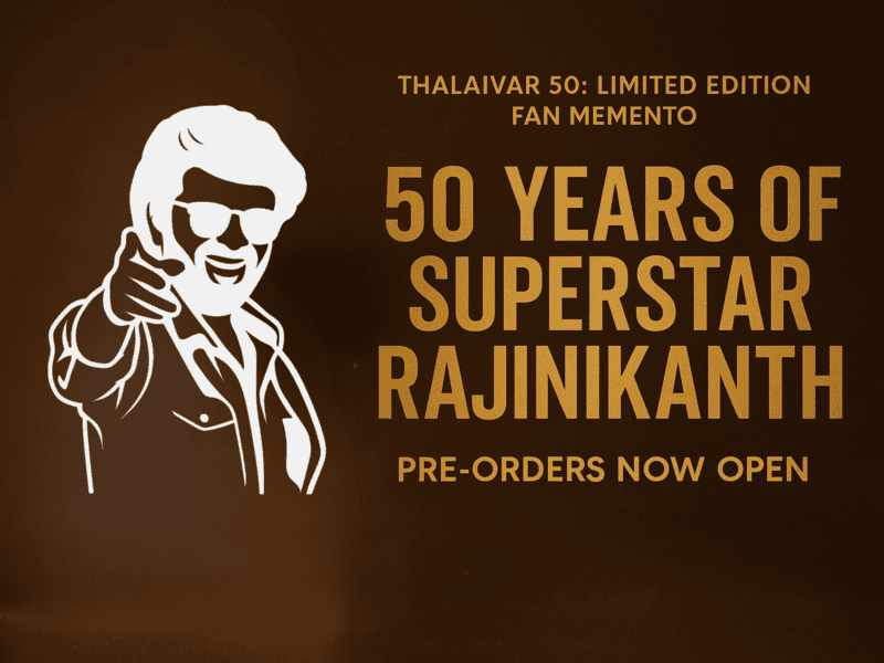 Thalaivar 50: Limited Edition Fan Memento| Free Delivery