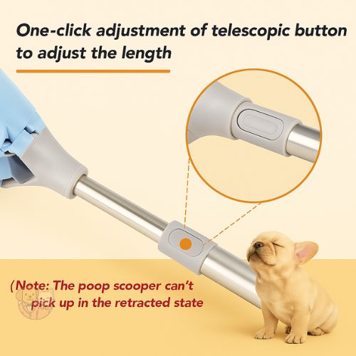 Adjustable Size Poop Scooper | Long Handle Waste Collector for Dogs, Cats & Pets Adjustable Size Poop Scooper | Long Handle Waste Collector for Dogs, Cats & Pets