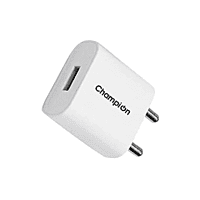 Champion 12W 5V/2.4A DC Single USB Port Mobile Charger | Wall Adapter for Android & USB Devices (White) Champion 12W 5V/2.4A DC Single USB Port Mobile Charger | Wall Adapter for Android & USB Devices (White)