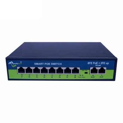 Ai Poe 8+2 Over Ethernet Switch Full Giga Port (8Ge + 2Ge), 802.3Af/At Poe+ 100MB-ps, 120W BuiltIn Power, Extend To 250Meter,Unmanaged Metal Plug And Play Ai Poe 8+2 Over Ethernet Switch Full Giga Port (8Ge + 2Ge), 802.3Af/At Poe+ 100MB-ps, 120W BuiltIn Power, Extend To 250Meter,Unmanaged Metal Plug And Play