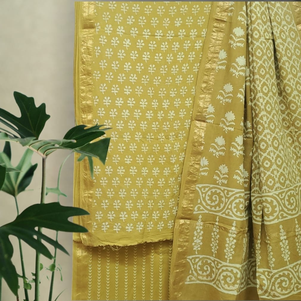 Modal Cotton Akola Dabu Print Suit Set #3