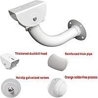 Dual CCTV Camera L-Shaped Mount Bracket, Adjustable with 1 to 2 Horizontal Cross Bar for Dome/IP/Surveillance Cameras