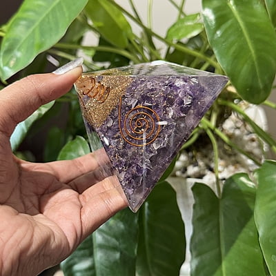 Amethyst Resin Pyramid Amethyst Resin Pyramid