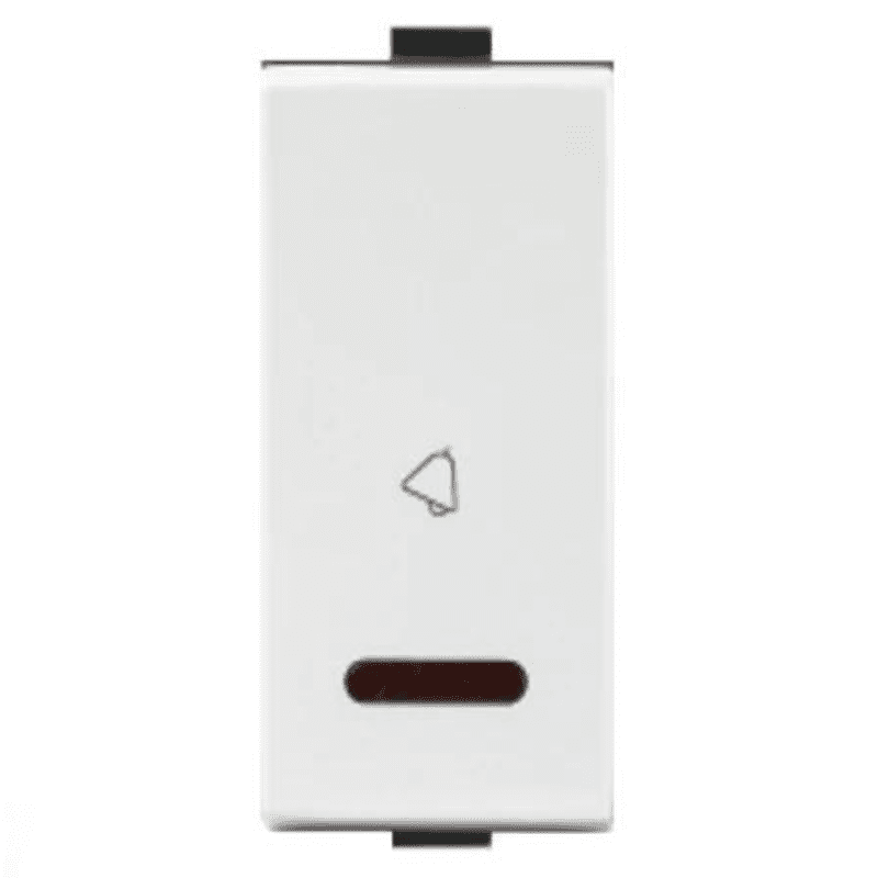 Anchor Roma Plus Bell Push Switch With LED Indicator 10A, 1 Module, 289105 (Set of 20)