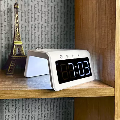 15W Wireless Charger "Arch", with Digital Clock and Ambient Light 15W Wireless Charger "Arch", with Digital Clock and Ambient Light
