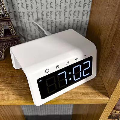 15W Wireless Charger "Arch", with Digital Clock and Ambient Light 15W Wireless Charger "Arch", with Digital Clock and Ambient Light