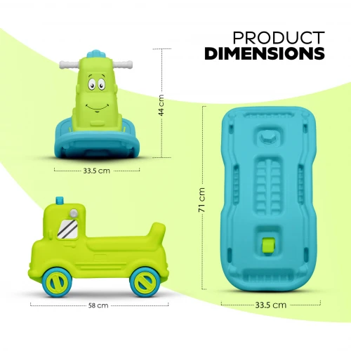 All-in-One Rider, Rocker & Balance Board – Green All-in-One Rider, Rocker & Balance Board – Green