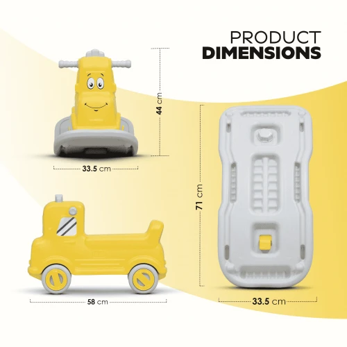 All-in-One Rider, Rocker & Balance Board – Yellow All-in-One Rider, Rocker & Balance Board – Yellow