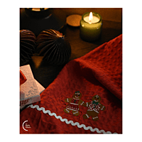 Dish Towel - Holly Jolly (two ginger bread design) (1pc) Dish Towel - Holly Jolly (two ginger bread design) (1pc)