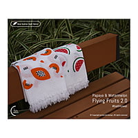 Cotton Waffle Bath Towel - Flying Fruits 2.0 Pack (Pack of 2)