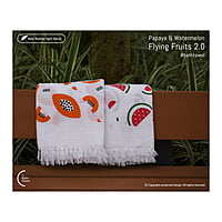 Cotton Waffle Bath Towel - Flying Fruits 2.0 Pack (Pack of 2)