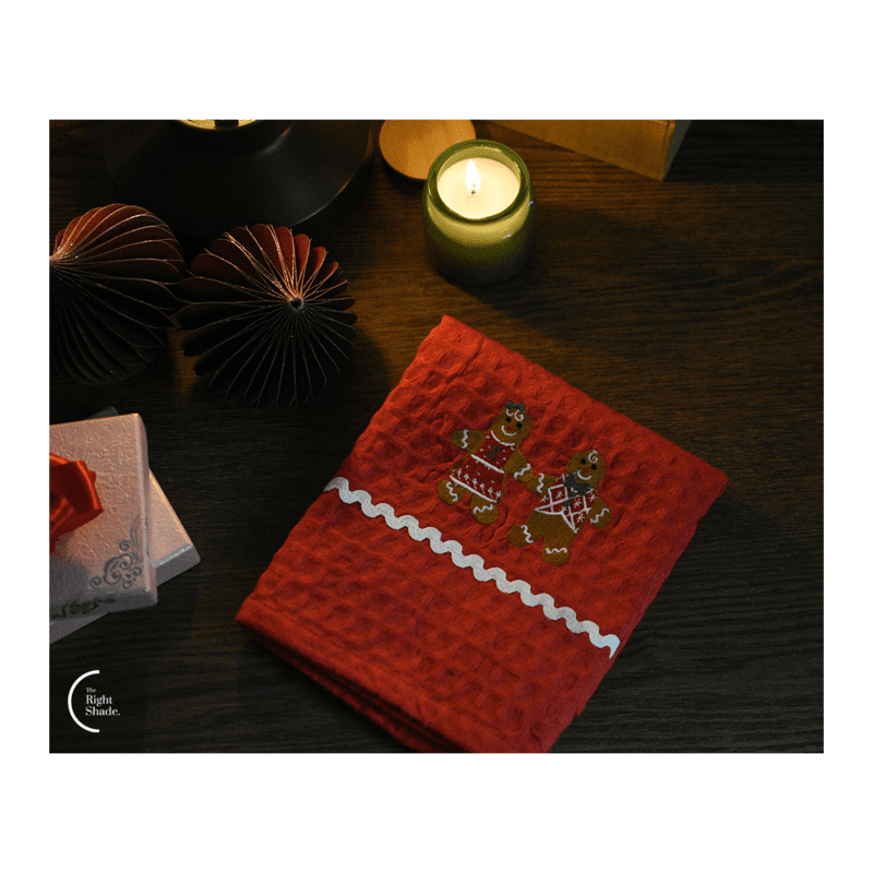 Dish Towel - Holly Jolly (two ginger bread design) (1pc) Dish Towel - Holly Jolly (two ginger bread design) (1pc)
