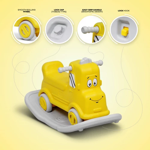 All-in-One Rider, Rocker & Balance Board – Yellow All-in-One Rider, Rocker & Balance Board – Yellow