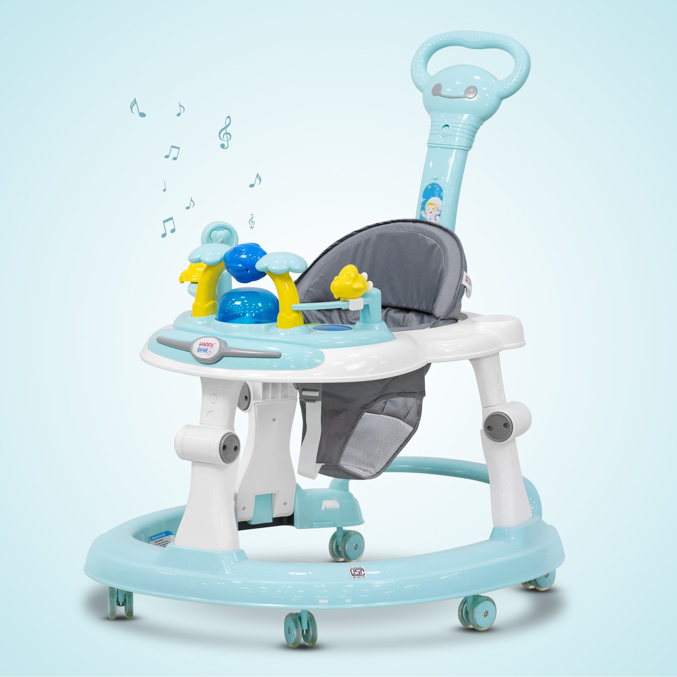 Baby Walker with Push Handle – Blue Baby Walker with Push Handle – Blue