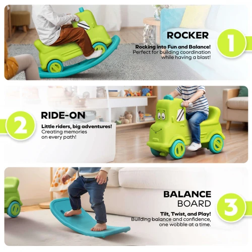 All-in-One Rider, Rocker & Balance Board – Green All-in-One Rider, Rocker & Balance Board – Green