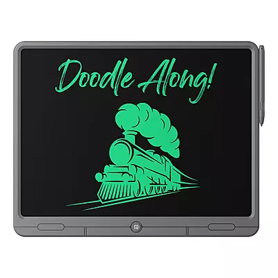 Portronics Ruffpad 21 LCD Writing Pad with 21 Inches Large Screen, Stylus Pen, School, Office (Grey)