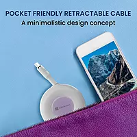 Portronics Upgraded Konnect Recoil 100W Type C to Type C Retractable Cable, PD Fast Charging, Retractable Charging Cable, Fast Data Transfer, Compatibility with iPhone 15 Series & Type C Smartphones Portronics Upgraded Konnect Recoil 100W Type C to Type C Retractable Cable, PD Fast Charging, Retractable Charging Cable, Fast Data Transfer, Compatibility with iPhone 15 Series & Type C Smartphones