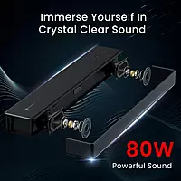 Portronics Sound Slick 8 80W Soft Touch Control Bluetooth Soundbar (Black) Portronics Sound Slick 8 80W Soft Touch Control Bluetooth Soundbar (Black)