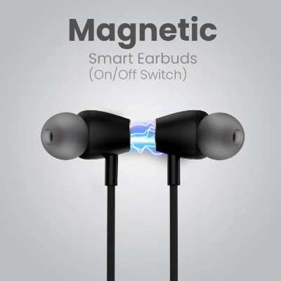 Portronics Harmonics Z8 Bluetooth Earphones - 40H Playback, Magnetic, LED Display, IPX4, Fast Charging (Black) Portronics Harmonics Z8 Bluetooth Earphones - 40H Playback, Magnetic, LED Display, IPX4, Fast Charging (Black)