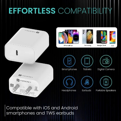 ortronics Adapto 25 25W Super Fast Type C PD Wall Charger for iPhone 15/14/13/12/11 All Pro,Max Series, Samsung Galaxy S/A/M/F Series & Other Type C Devices, PPS Protection,Fast Charging Adaptor ortronics Adapto 25 25W Super Fast Type C PD Wall Charger for iPhone 15/14/13/12/11 All Pro,Max Series, Samsung Galaxy S/A/M/F Series & Other Type C Devices, PPS Protection,Fast Charging Adaptor