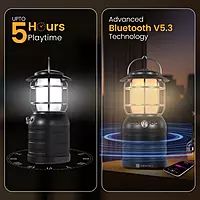 Portronics ilumi II 16W HD Sound Bluetooth Speaker With LED Lamp (Black) Portronics ilumi II 16W HD Sound Bluetooth Speaker With LED Lamp (Black)