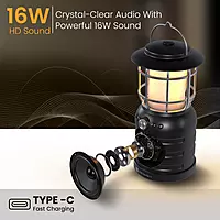 Portronics ilumi II 16W HD Sound Bluetooth Speaker With LED Lamp (Black) Portronics ilumi II 16W HD Sound Bluetooth Speaker With LED Lamp (Black)