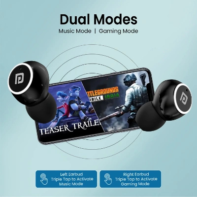 Portronics Harmonics Twins S13 in Ear True Wireless Earbuds with Mic, 24H Playtime, Game/Music Mode, Touch Control, 8mm Driver, Bluetooth 5.3v,IPX5 Water Resistance, Type C Fast Charging Portronics Harmonics Twins S13 in Ear True Wireless Earbuds with Mic, 24H Playtime, Game/Music Mode, Touch Control, 8mm Driver, Bluetooth 5.3v,IPX5 Water Resistance, Type C Fast Charging
