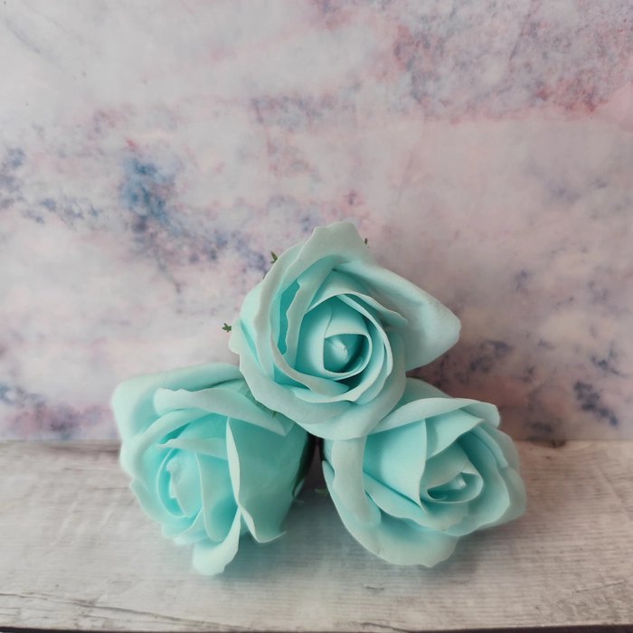 Artificial Rose Sea Blue Color Artificial Rose Sea Blue Color