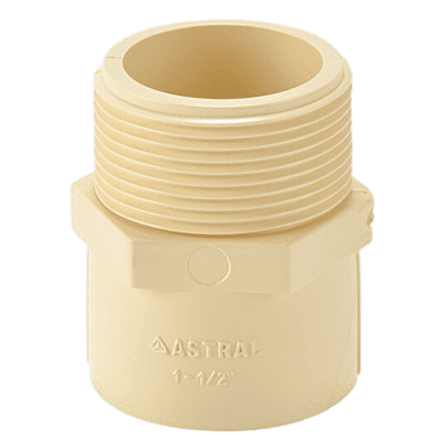 Astral Male Threaded Adaptor, 40mm, 1-1/2" Inch, CPVC Fittings