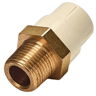 Astral Reducer Male Adaptor (Brass Threads), 25*20mm, 1*3/4" Inch, CPVC Fittings