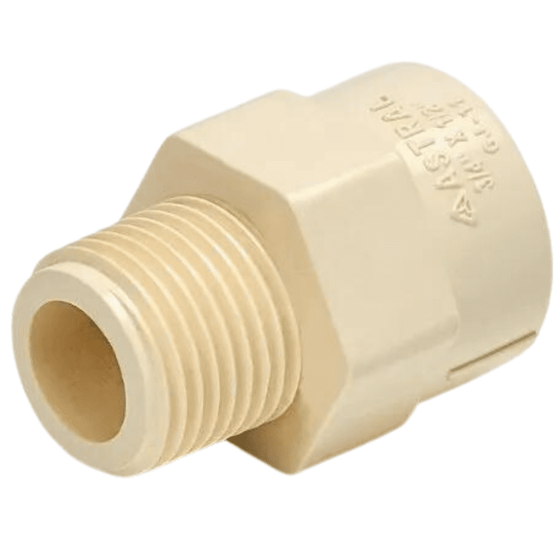 Astral Reducer Male Threaded Adaptor, 25*20mm, 1*3/4" Inch, CPVC Fittings