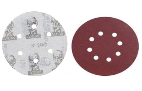 Norton Atlas Velcro Disc 5" X 100 Grit (8 Holes)