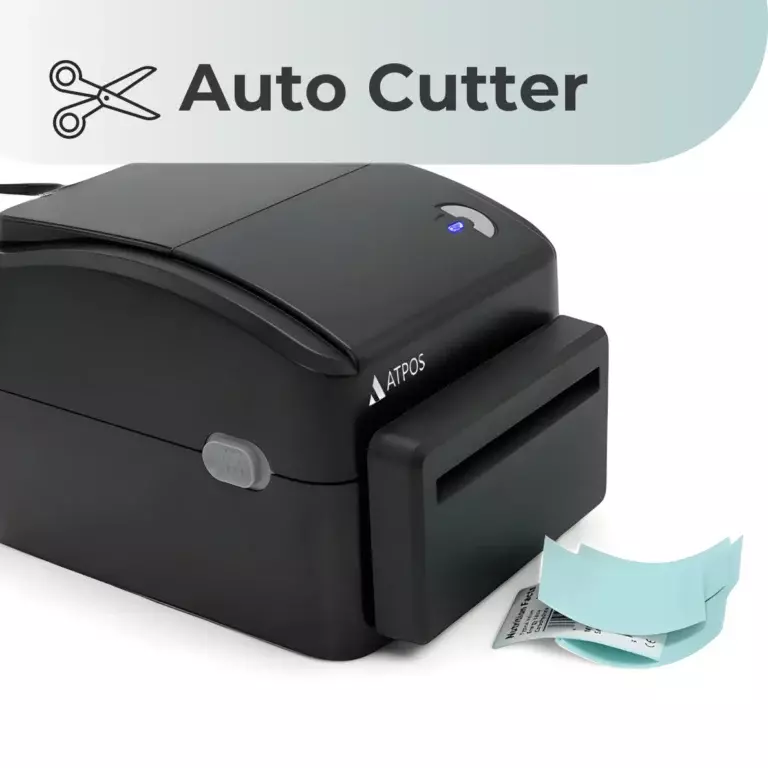 ATPOS AT-490B 4 Inch High-Speed Thermal Receipt / Label Printer with Auto Cutter, USB+LAN+Bluetooth Interface ATPOS AT-490B 4 Inch High-Speed Thermal Receipt / Label Printer with Auto Cutter, USB+LAN+Bluetooth Interface