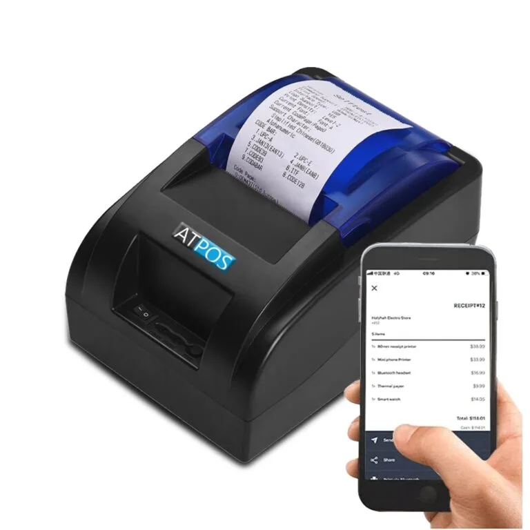 Atpos H58BT 58mm Bluetooth Thermal Receipt Printer | 2 Inch Atpos H58BT 58mm Bluetooth Thermal Receipt Printer | 2 Inch