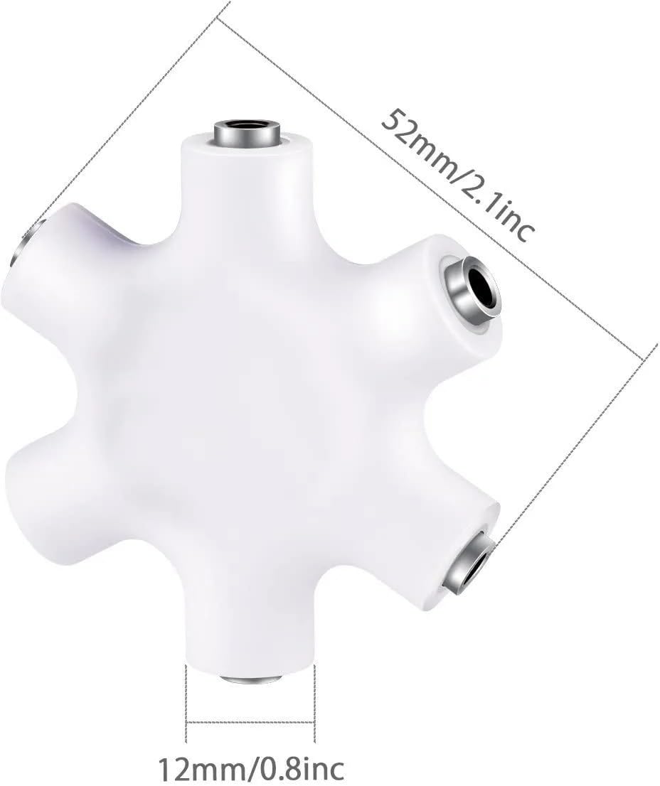 Audio Splitter 1X5 Hexagon Earphone Adaptor