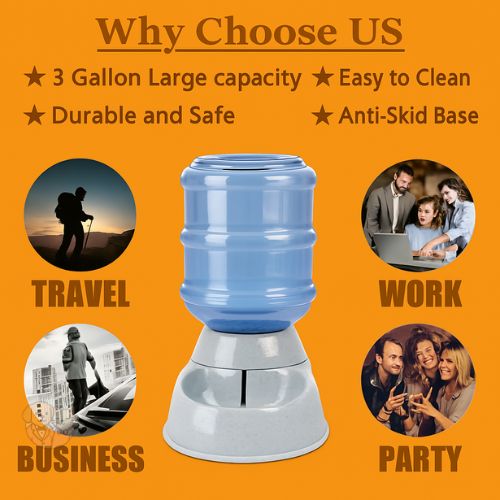 Automatic Pet Water Dispenser โ Large Capacity Gravity Water Feeder for Dogs & Cats Automatic Pet Water Dispenser โ Large Capacity Gravity Water Feeder for Dogs & Cats