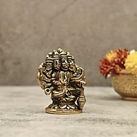 Brass Panchmukhi Hanuman Idol - 3 inch Height | Powerful Brass Idol of Panchmukhi Hanuman for Divine Protection Brass Panchmukhi Hanuman Idol - 3 inch Height | Powerful Brass Idol of Panchmukhi Hanuman for Divine Protection