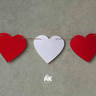 Felt Banner - Hearts Felt Banner - Hearts